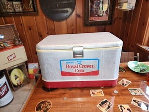 Vintage Royal Crown Cola RC Cola Aluminium Kühlbox Eistruhe - Bild 1 von 20