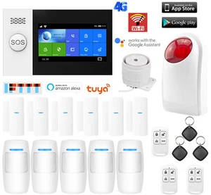 T53 WiFi+US/EU 4G/GSM Tuya APP Wireless Home Security Alarm System+Strobe Light - Picture 1 of 20