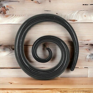 Scultura moderna in vetro artistico a vortice bianco e nero decorazione astratta a spirale 7x8 pollici - Foto 1 di 10