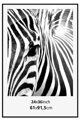 24x36 inch Black Matt Aluminium Poster Picture Photo Frame 61x91,5cm Metal - Image 1 of 4