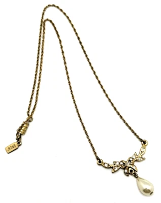 Collar Colgante Marca 1928 Estrás Estilo Renacimiento Victoriano 18" Foto 1 de 4