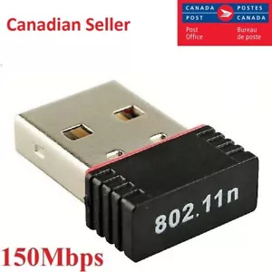 Mini USB WiFi WLAN 150Mbps Wireless Network Adapter 802.11n/gb Dongle Windows 10 - Picture 1 of 2