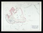 Mapa West Point II wojna światowa Imperium Japońskie Plan Japonia Chiny Indie Wschodnie Wietnam 1941