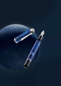 Penna stilografica Pelikan Souverän® M805 Blue Dunes (meccanismo a pistone) 4 misure pennino - Foto 1 di 9