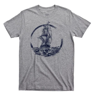 T-Shirt Piratenschiff Karibik Freibeuter Booty Aye Ahoy Matey fliegender Holländer T-Shirt - Bild 1 von 11