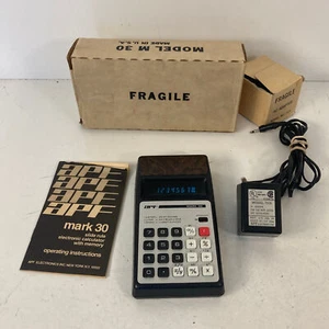 Vintage APF Mark 30 Scientific Memory Calculator With Box and AC Adaptor 1975 - Picture 1 of 20