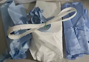 1,6 libbre spazzatura diario tessuto scampoli bianco lt blu bambino blu nastro tessuto raso - Foto 1 di 3