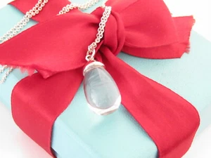 Nuevo Collar Tiffany & Co Plata Picasso 20 Quilates Cristal de Roca Cuarzo 18.5" - Imagen 1 de 6