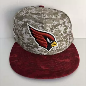 Arizona Cardinals Men’s Hat Cap Fitted Camo Red New Era 59 Fifty NFL Size 7 1/8 - Picture 1 of 7