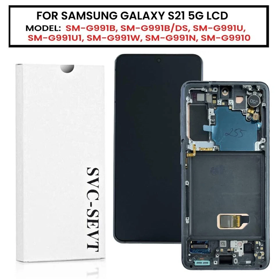 Samsung Galaxy S21 5G SM-G991B/DS OLED LCD Display - Fingerprint Supported UK - Image 1 of 4