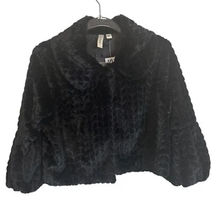 Chaqueta de piel sintética negra XL Tacera para mujer - Imagen 1 de 12