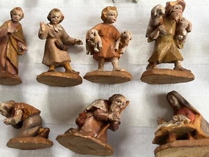Tolle fein geschnitzte Krippenfiguren vermutlich Erzgebirge Grulich Kistenfund - Bild 1 von 24