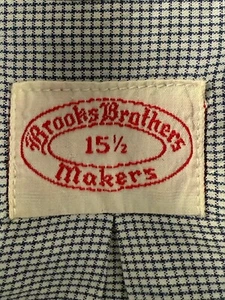 Camisa De Colección Brooks Brothers Makers New York 15.5 Azul Cuadros Años 50 Bolsillo 6 Botones - Imagen 1 de 21