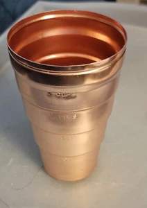 Vintage Pinkish Aluminum Cocktail Measuring 2 Cup For Drink With No Lid, Gd Cd - Picture 1 of 4