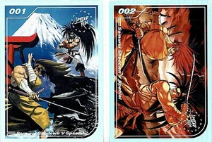 Tarjeta coleccionable Samurai Shodown V Special #001 #002 Silver Limited Run nueva sin lágrimas - Imagen 1 de 2