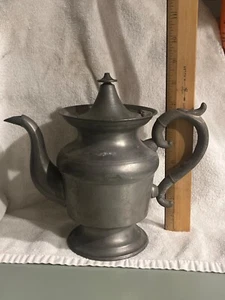 c.1845 Wallingford CT pewter teapot AAFA Primitive HB Ward - Picture 1 of 3