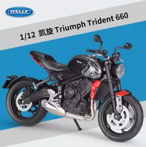 Free Shipping Welly 1:12 Triumph Trident 660 Motorcycle Model Bike New in Box - Picture 1 of 10