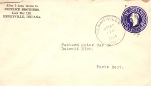 Dietrich Brothers Henryville IN Indiana Postbrief - Bild 1 von 3