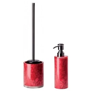 2tlg Set Bad Accessoires WC Bürste Seifenspender VENUS rot - Bild 1 von 1