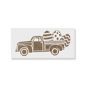 Easter Truck Stencil - Plantillas de Mylar duraderas y reutilizables - Imagen 1 de 5