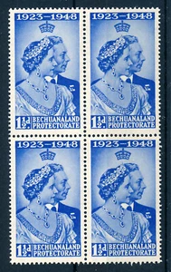 BECHUANALAND 1948 ROYAL SILVER WEDDING SG136 BLOCK OF 4 MNH - Picture 1 of 1