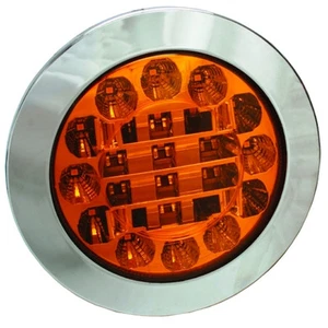 MONARK LED 12V y 24V intermitentes cromados camión camión remolque - Imagen 1 de 2