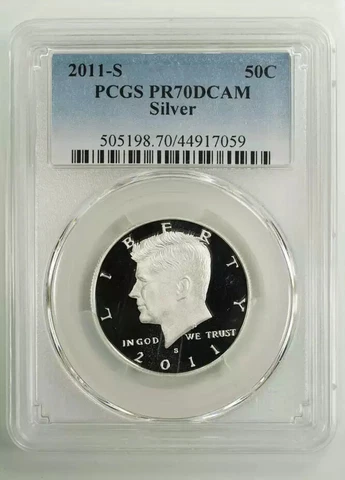 2011 S PROOF KENNEDY HALF DOLLAR 50C SILVER PCGS PR 70 DCAM DEEP CAMEO (059) Cover