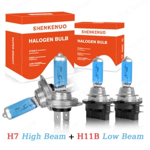 Combo H7 H11B Halogen Headlight Hi&Low Beam Bulbs 4200K For Kia Forte 2010-2013 - Foto 1 di 11