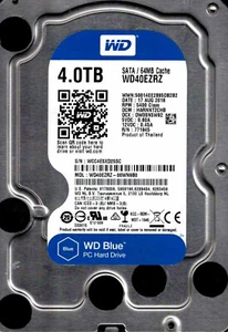 WD40EZRZ-00WN9B0, HARNNT2CHB, WESTERN DIGITAL SATA 4TB AUG 2016 WCC4 - Picture 1 of 1