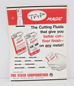 Vintage 1977 TAP MAGIC Schneidflüssigkeit Vertrieb Marketing Ephemera - Bild 1 von 3
