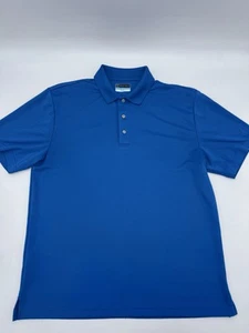 PGA Tour Airflux Men’s Golf Shirt Short Sleeve Collard Polo Size Large Blue - Picture 1 of 8