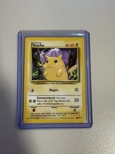 Pikachu 58/102 Base Set Pokemon Karte Original Deutsch - Bild 1 von 2