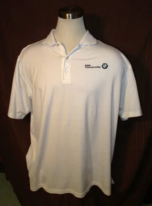 BMW Championship Men's Golf Polo Shirt, Compression Peter Millar, White 2XL, EUC - Picture 1 of 6