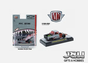 M2 1973 Chevrolet Cheyenne Super 10 “PFC. HYDE” Shark Face 31500-HS62 1/64 - Picture 1 of 1