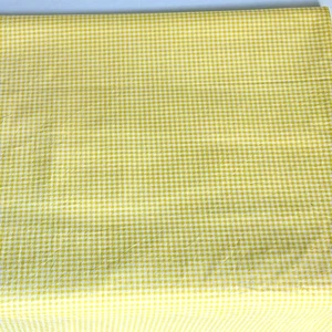 Vintage sonnengelb Gingham klein gewebt Karo Plaid Quilt Baumwolle 2 Yards - Bild 1 von 3