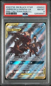 2020 Pokemon SM Black Star Promo #SM241 Umbreon & Darkrai GX PRM-TAG TEAM PSA 8 - Bild 1 von 2