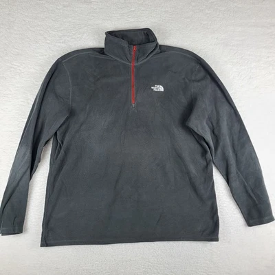 The North Face Sweater Mens XL Dark Gray Fleece Quarter Zip Sweatshirt - Image 1 of 4