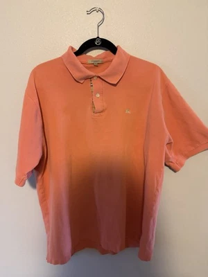 Burberry Brit Modern Fit Pique Polo Shirt Made In Britain Coral - Image 1 of 3