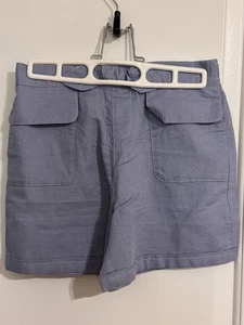 Finding Foxtale Boutique NWT “Sun-kissed Summer” Blue Linen Shorts Size 10 Girls - Picture 1 of 2