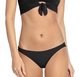 Robin Piccone Ava Clean Finish Bikini Bottoms In Black SZ XS NWOT - Picture 1 of 5
