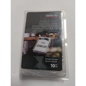 Deflecto Tabletop Sign Holders 10 qty - Picture 1 of 5