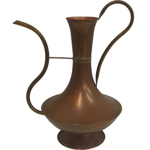 Vintage Large Copper Decorative Ewer Jug with Curved Handles Collectable Piece - Picture 1 of 16