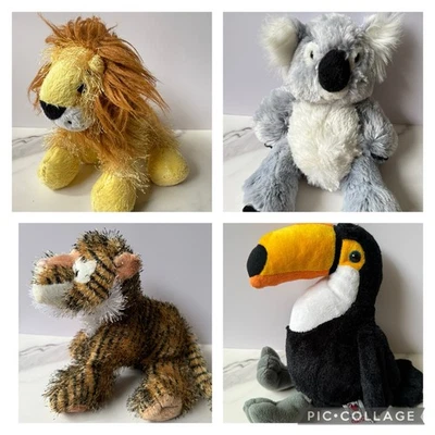 Lot Of 4 Ganz Webkinz Koala, Toucan, Tiger, Lion Plush Stuffed Animals No Tags - Image 1 of 4
