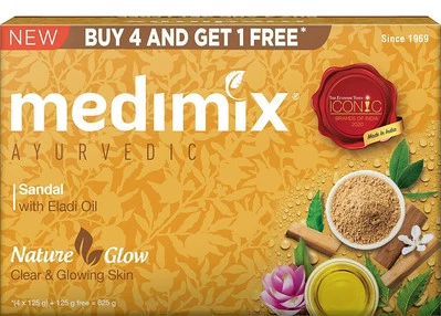 Medimix Ayurvedic Sandal Soap 125g Each 4+1 Offer Pack AU - Image 1 of 4