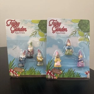 Fairy Garden mini GNOMES set di 6 (3 ragazzi + 3 ragazze) NUOVI con scatola - Foto 1 di 3