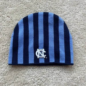 Starter UNC Carolina Tar Heels Striped Beanie Winter Hat - Youth Size OSFM - EUC - Picture 1 of 7
