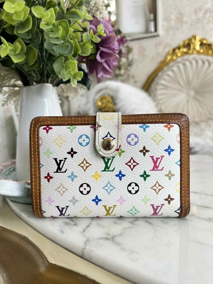 LOUIS VUITTON Multicolor Portefeuille Viennois Wallet White - Image 1 of 4