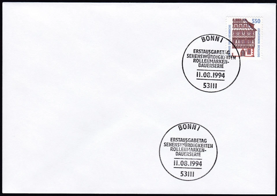 Germany 1994 FDC Mi 1746 Sn 1857 Sights: Suhl-Heinrichs Town-hall - Image 1 of 1