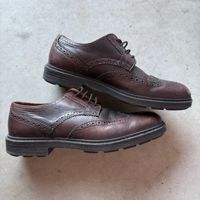 Vince Camuto Fabio Mens Size 10 Shoes Brown Split Toe Leather Wingtip Oxfords - Image 1 of 4