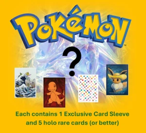 PokeSleeve: Collectable Sleeve + 5 additional Pokemon cards - Picture 1 of 2